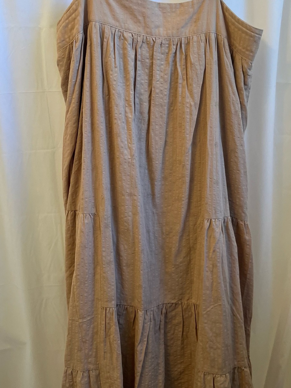 CJLA Boho Tiered Maxi Dress in Taupe